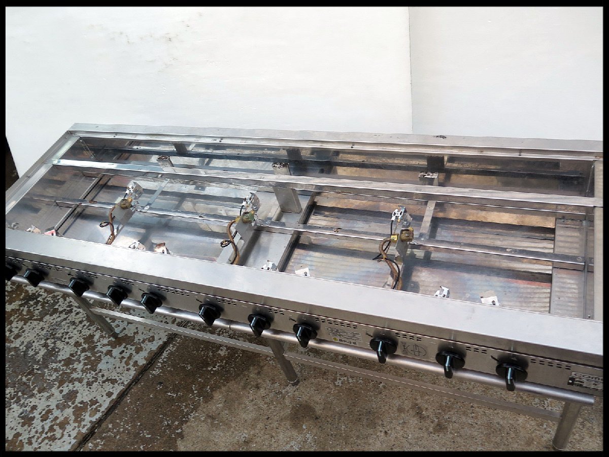 ■コメットカトウ 7口 ガステーブル XY-18607T 都市ガス13A用/調理機械_画像6