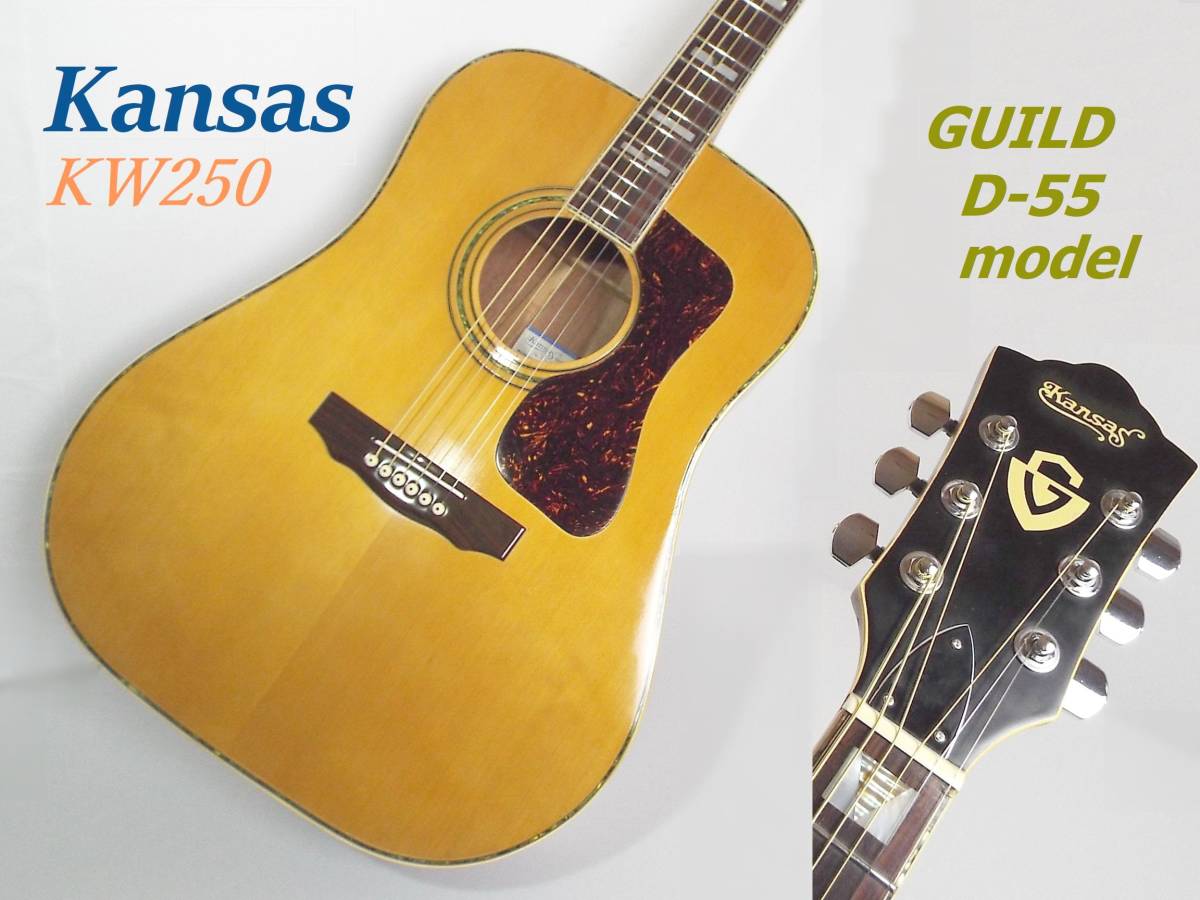 ♢70´s JAPANビンテージ☆Kansas KW250/Guild D55♢-