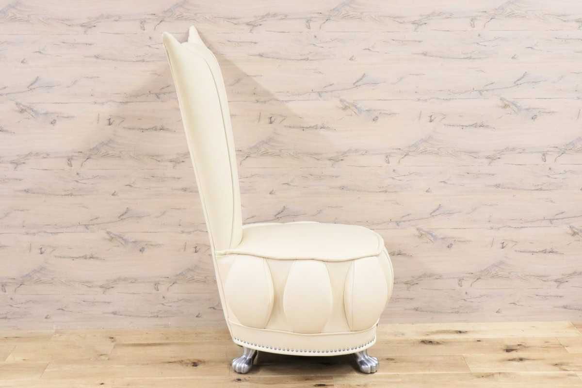 GMFH306B0Bretz /b let's Easy chair Lucky dining chair euro car sa handling . high back total leather ivory Germany rare 