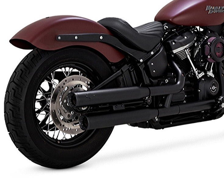 VANCE & HINES / エリミネーター300 S/O ブラック [Harley-Davidson SOFTAIL 18-22 FLFB/FLSL/FXBB/FXBR/FXLR] ハーレー 1801-1247