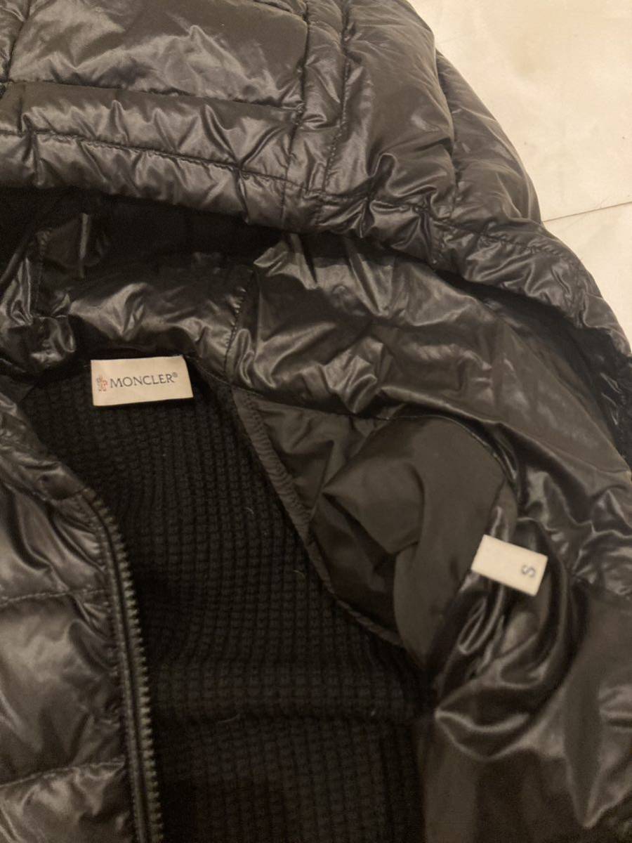 クリーニング済】MONCLER ニットハイブリッドダウンパーカー