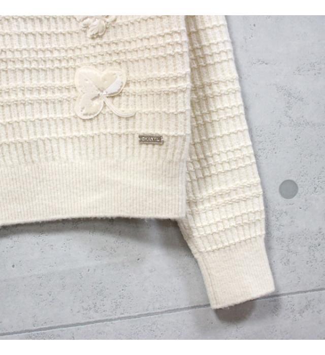 ニット セーター希少 美品 シャネル CHANEL セーター カシミア混 黒