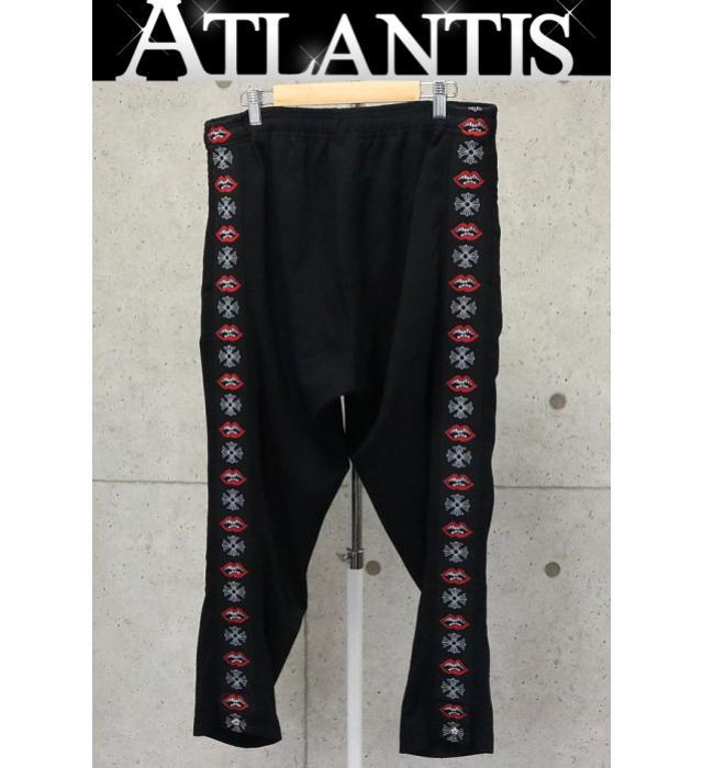 銀座店 クロムハーツ PN PPO U LOAN SHARK トラックパンツ 黒 size:M
