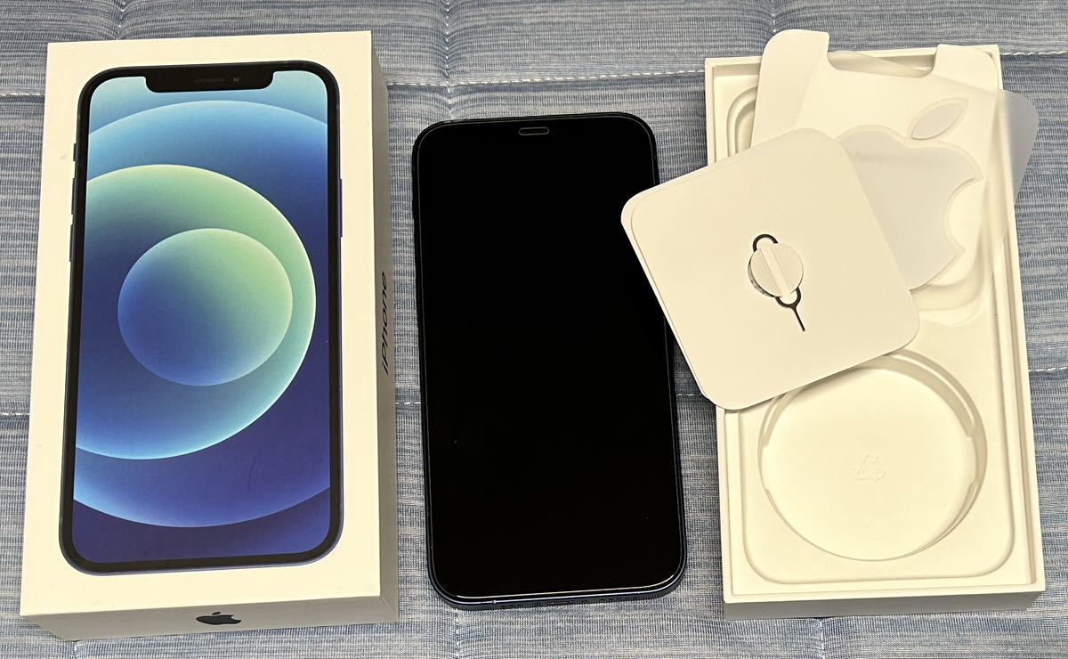 IPhone12 ブルー 128GB SIMフリー AppleCare 期間中 バッテリー最大