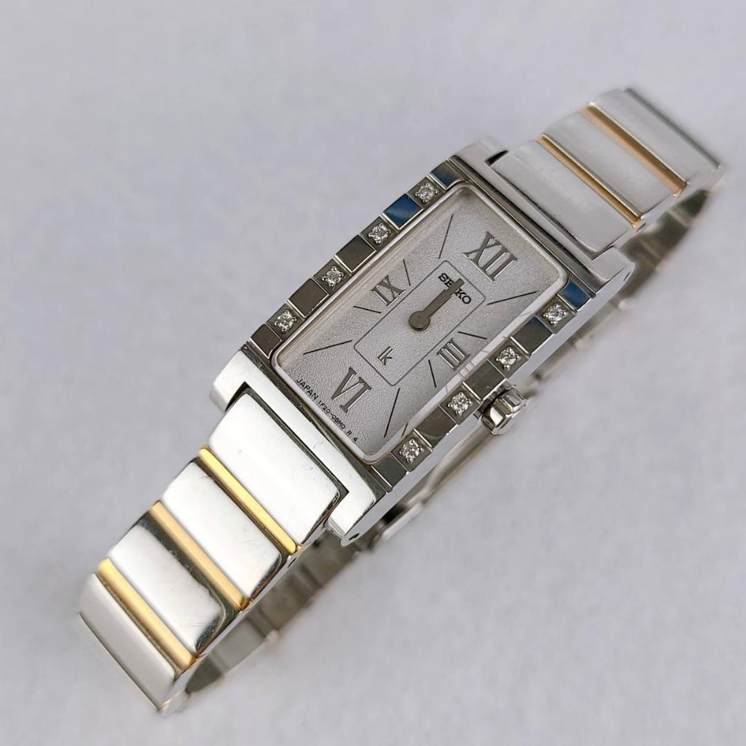 稼働品 セイコー ルキア 8Pダイヤモンド 腕時計 箱付き 美品稼働品】SEIKO セイコー ルキア 8Pダイヤ コンビ
