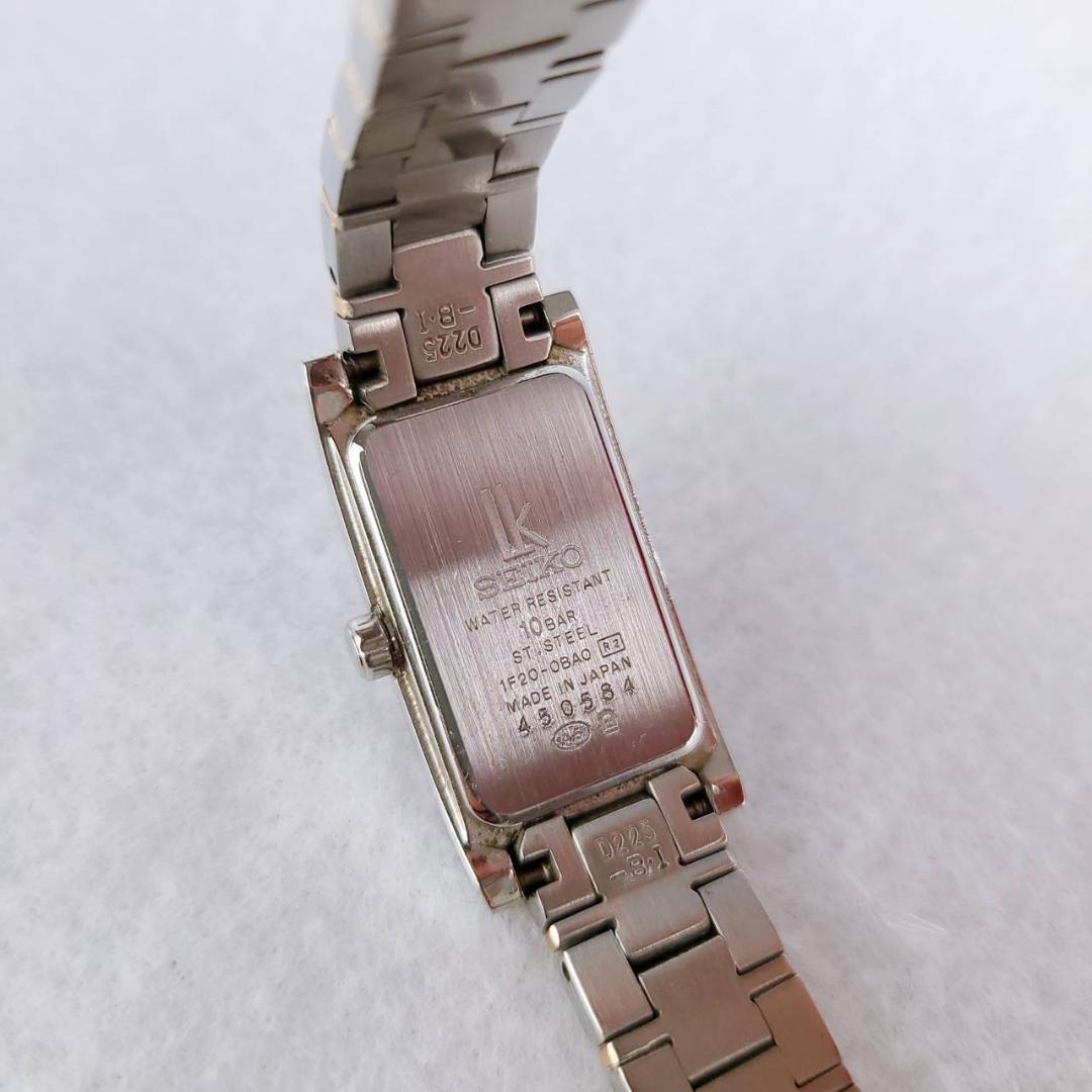 【箱付き 美品稼働品】SEIKO セイコー ルキア 8Pダイヤ コンビカラー スクエア QZ レディース腕時計