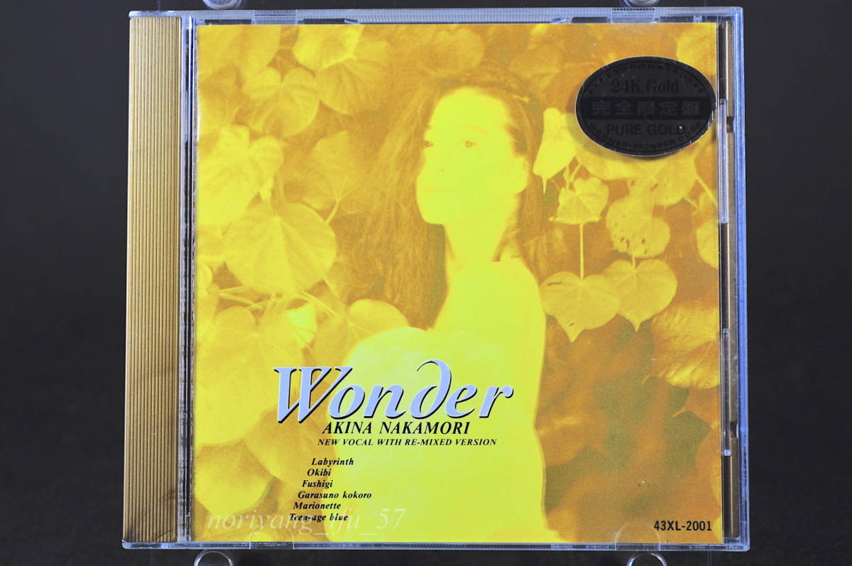 24K蒸着 完全限定盤☆ 中森明菜 Wonder / ワンダー ■88年盤 6曲収録 CD ミニ アルバム GOLD / ゴールド 税表記なし 43XL-2001 美盤!!_画像1