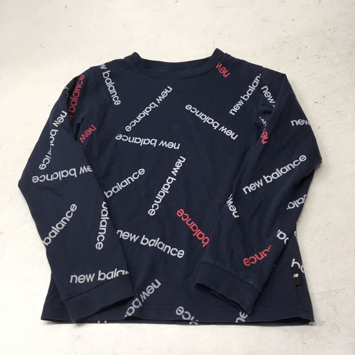  free shipping *new balance New balance * long sleeve T shirt long T tops * Junior 140 Kids child * navy #50123sNj126