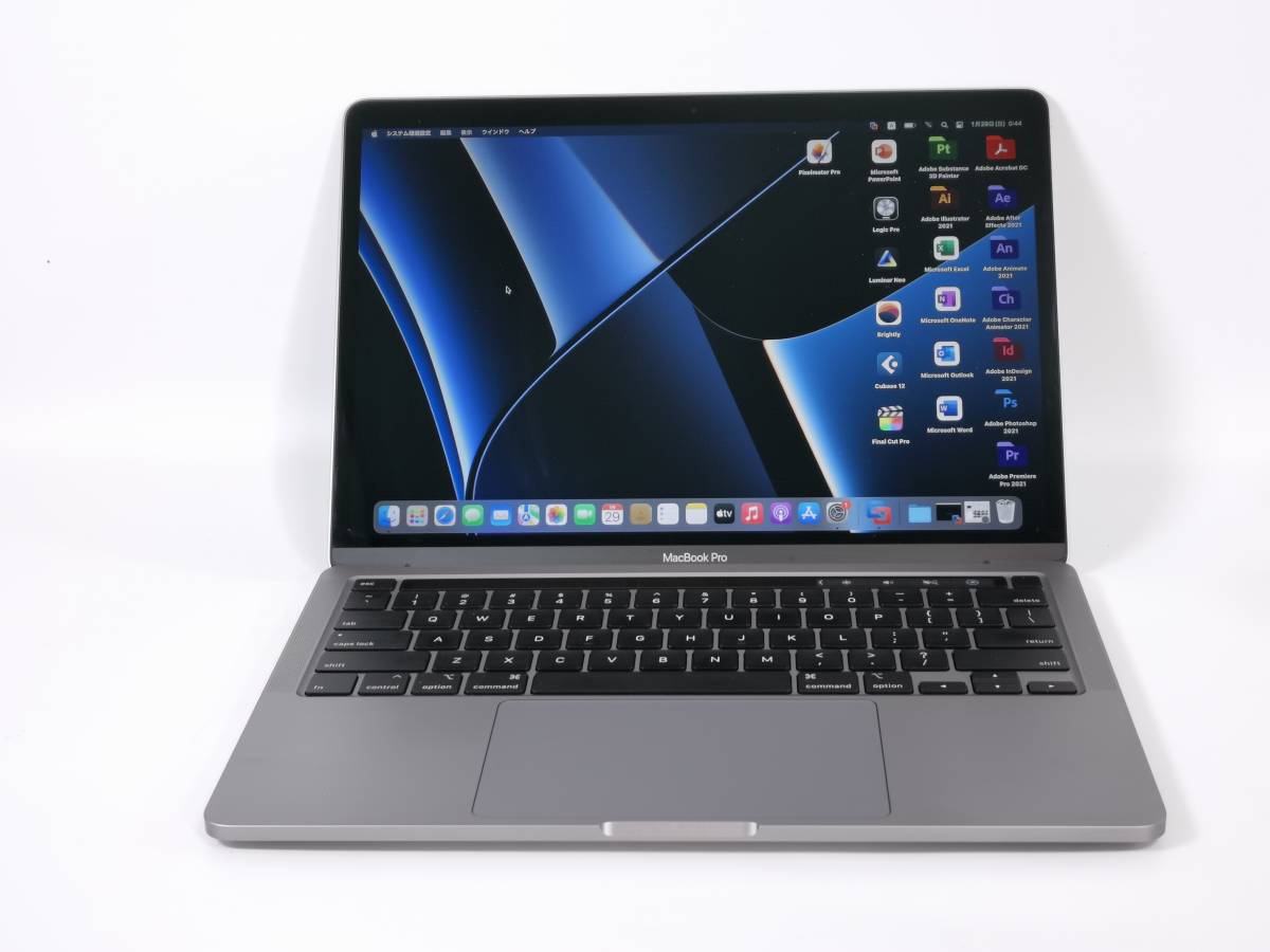 MacBookPro 13.3インチ 2020年度 / Retina液晶 Monterey Touch Bar / Core i7 1068NG7 2.3GHz / 32GB / 1TB (SSD NVMe) / Office2021