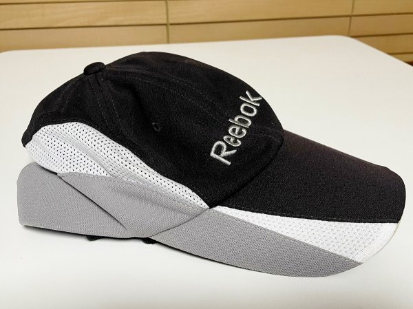 【激安1点のみ】Reebok リーボック ポリエステル100％ 帽子 メッシュ 切り替え キャップ 帽子 ブラック グレー系 フリーサイズ USED_画像4