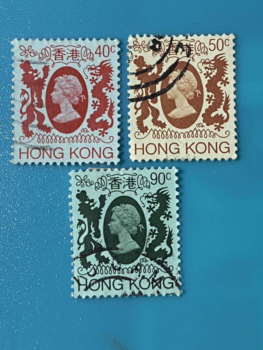 ヤフオク! - 香港切手☆エリザベス女王 40セント,50セント,90セン...