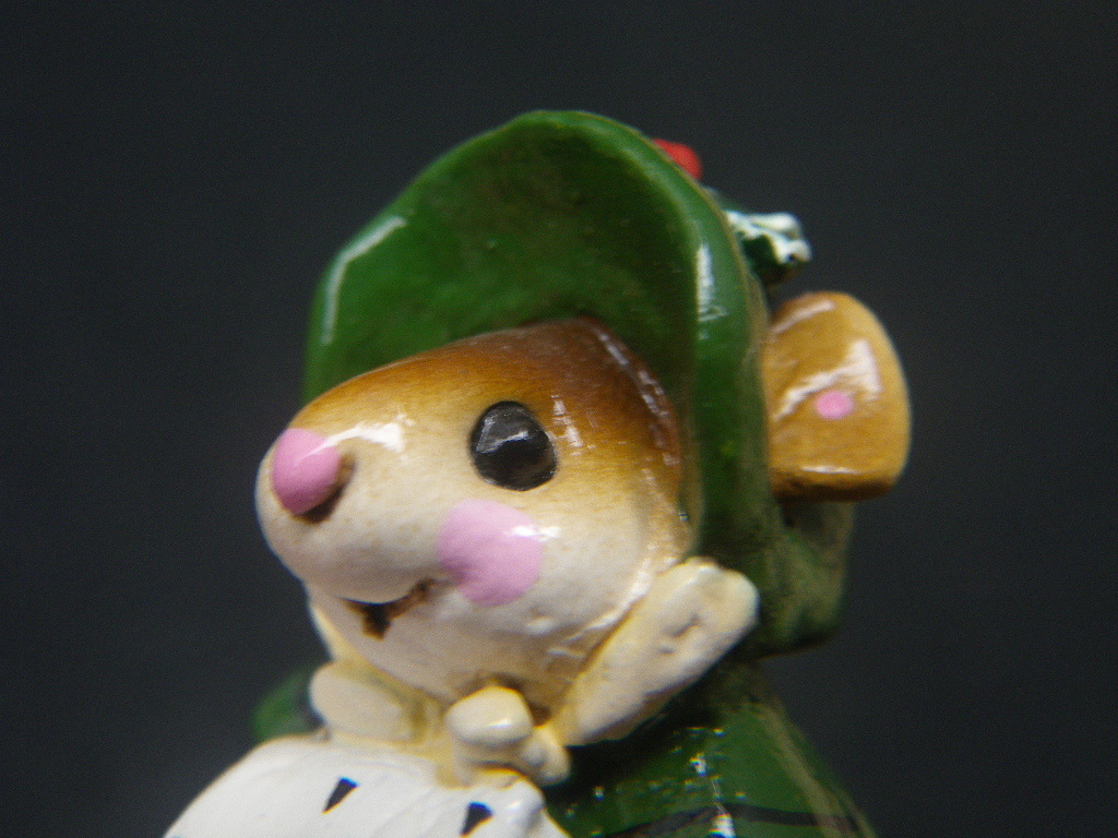 1981　vintage mouse ビンテージ　doll　マウス　ミニチュア　鼠　置物　Annette Petersen　WEE FORESST FOLK　ピーターソンファミリー_Annette Petersen