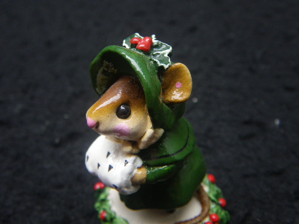 1981　vintage mouse ビンテージ　doll　マウス　ミニチュア　鼠　置物　Annette Petersen　WEE FORESST FOLK　ピーターソンファミリー_WEE FORESST FOLK