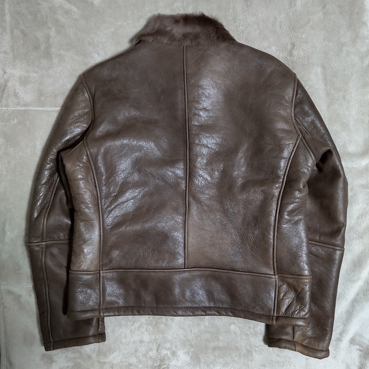新品 Delan サイズ56 ブラウン デラン ムートンジャケット ムートン