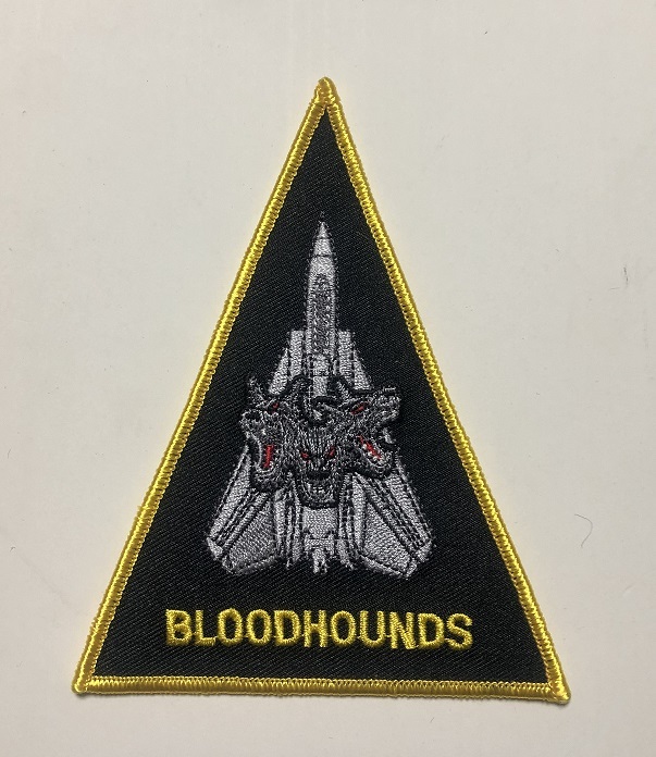 米海軍 VX-30 "BLOODHOUNDS" 航空機パッチ(三角形・F-14)_画像1