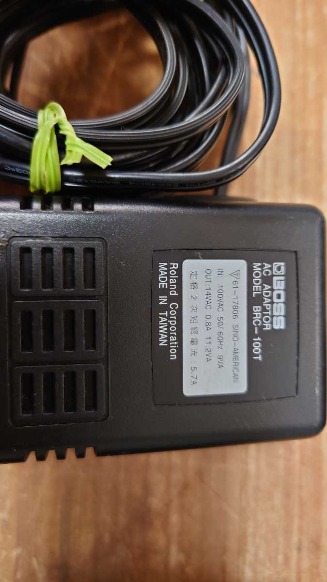 BOSS AC adaptor BRC-100T OUT:AC14V 0.8A 11.2VA electrification verification settled 
