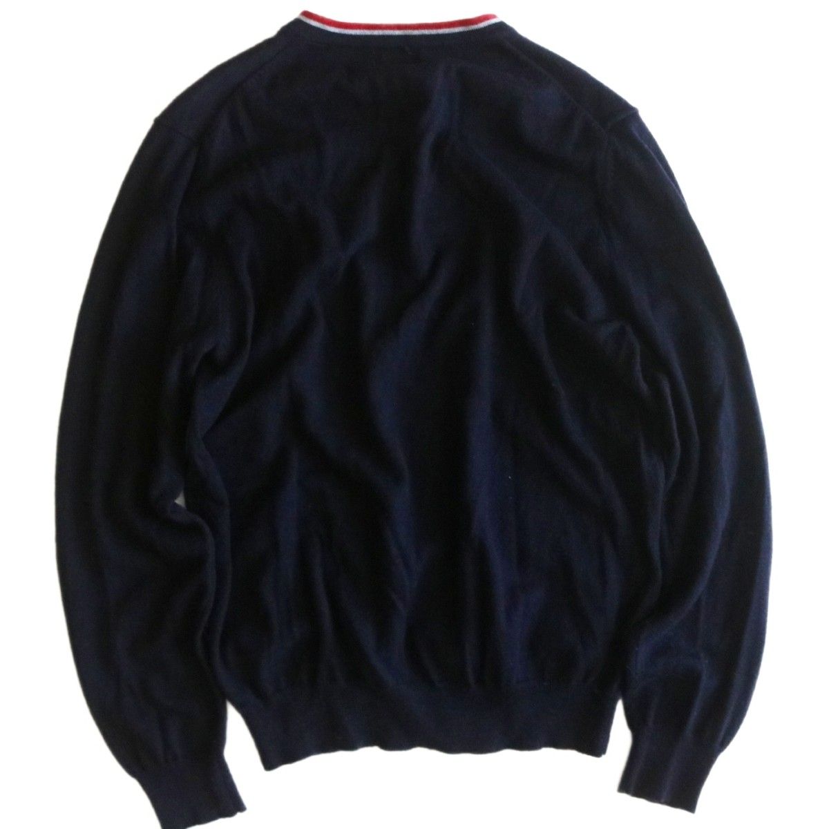 【PAUL SMITH】カシミヤ混 プルオーバーニット ポケット ロゴ 紺★