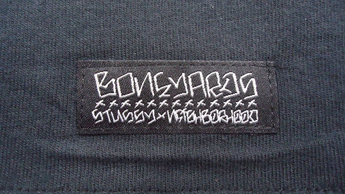 Stussy x Neighborhood Boneyards Yard Pocket Crew чёрный M новый товар Stussy Neighborhood футболка с длинным рукавом карман NY LA TOKYO LONDON