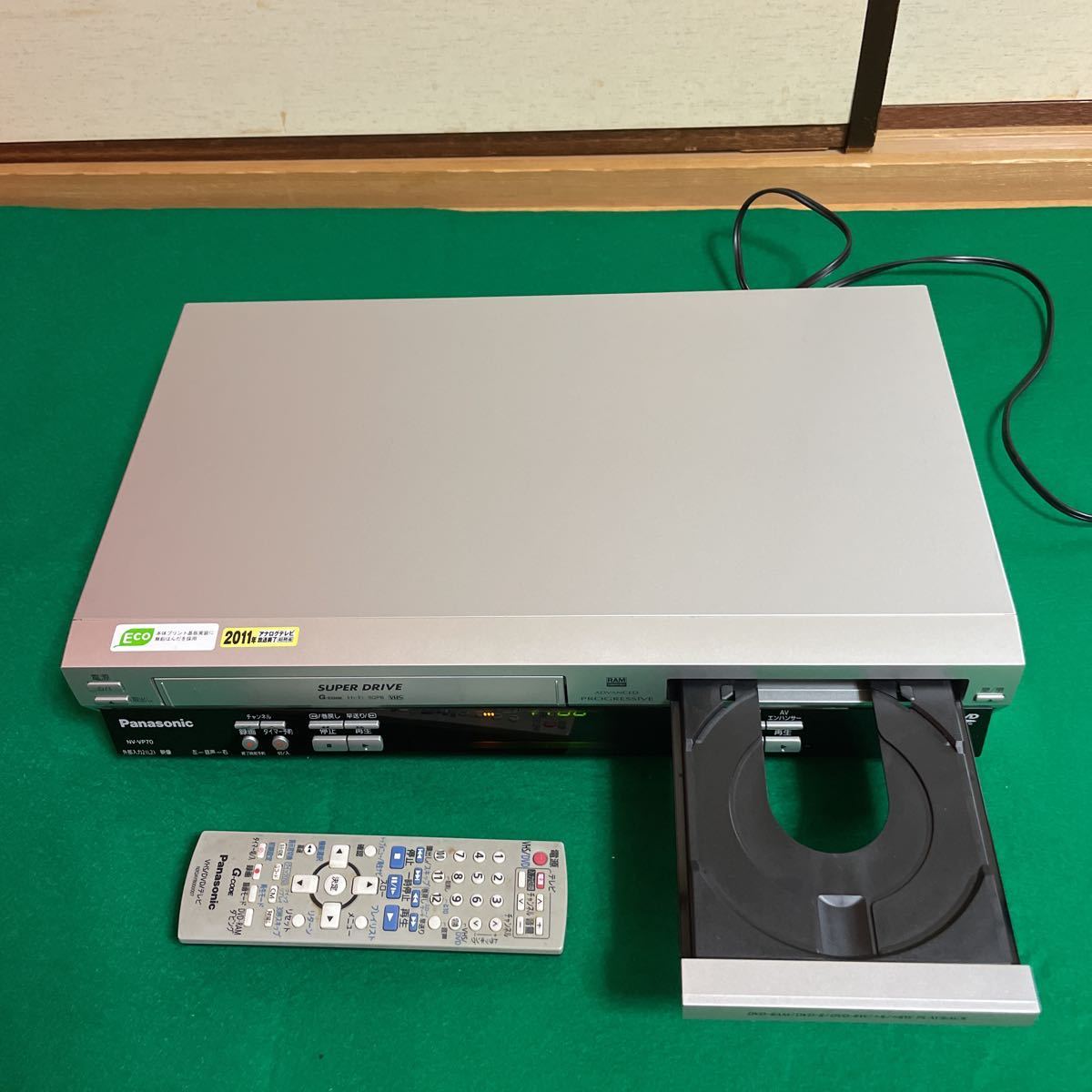 Panasonic パナソニック VHS/DVDプレーヤー NV-VP70 リモコン付き DVD再生OK の画像5