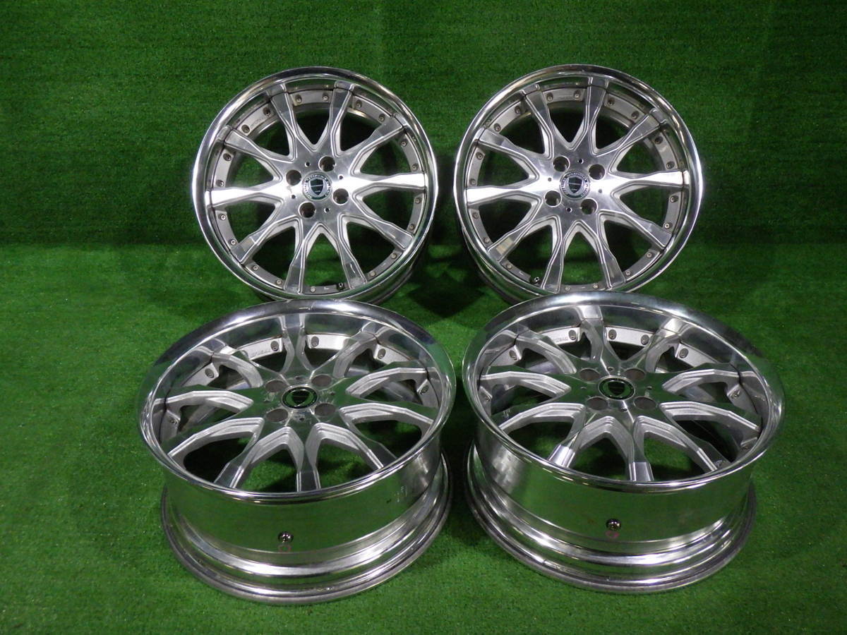 当店の記念日 ワーク 4穴 17×7.5J 17インチ 中古 シュヴァート 希少サイズ クリア ダイアモンドカット SC2 4本セット アルミホイール 社外 社外品