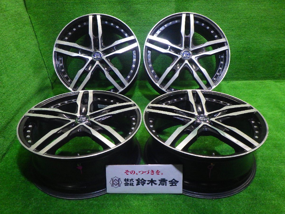 中古 19インチ 19×7.5J 5穴 ロクサーニ プログレス 社外 アルミホイール 4本セット オデッセイ アコード ノア ヴォクシーなど_画像1