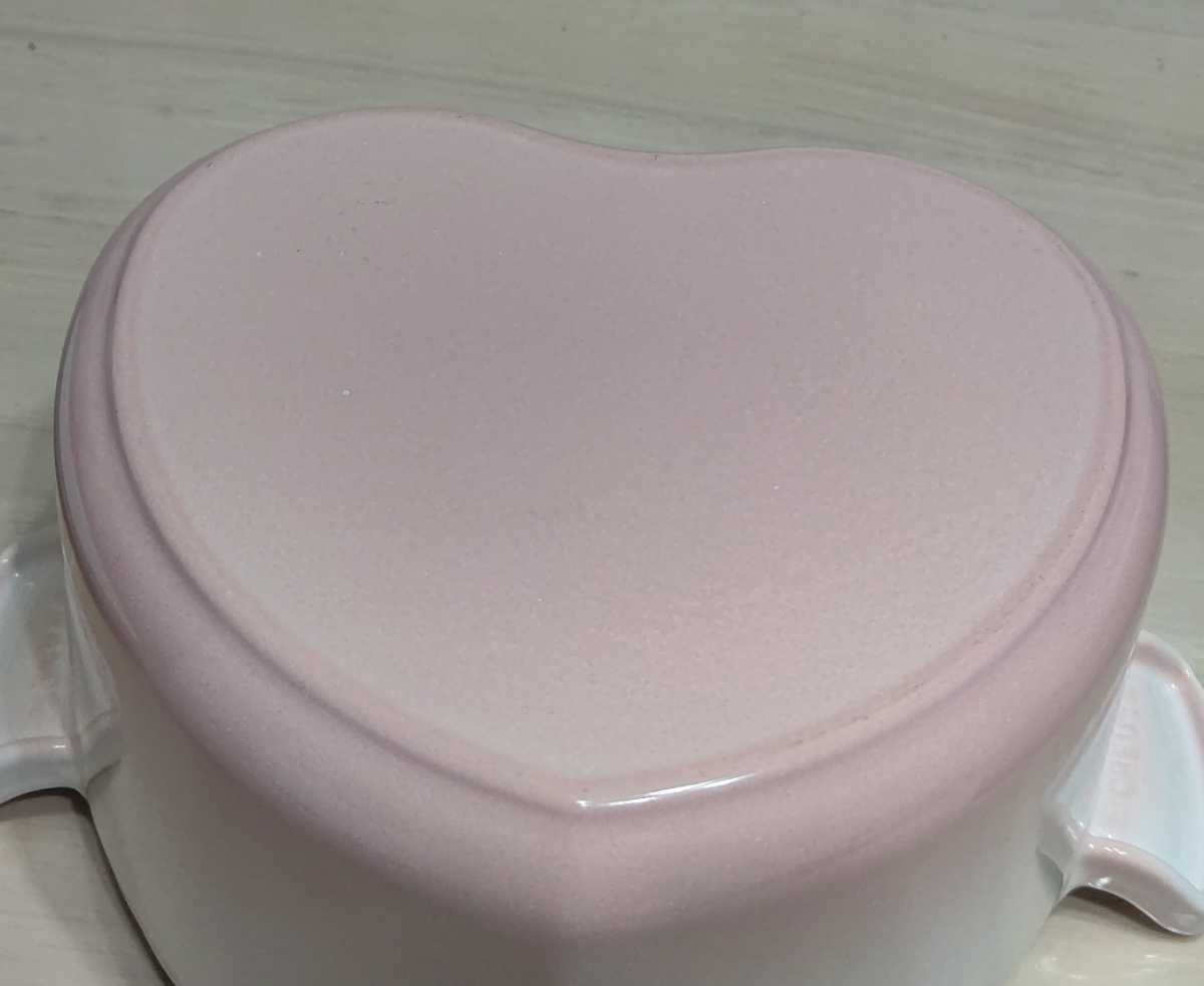 ルクルーゼ LE CREUSET ココットダムール 鍋 ハート パウダーピンク 18cm 美品 送料無料 即決