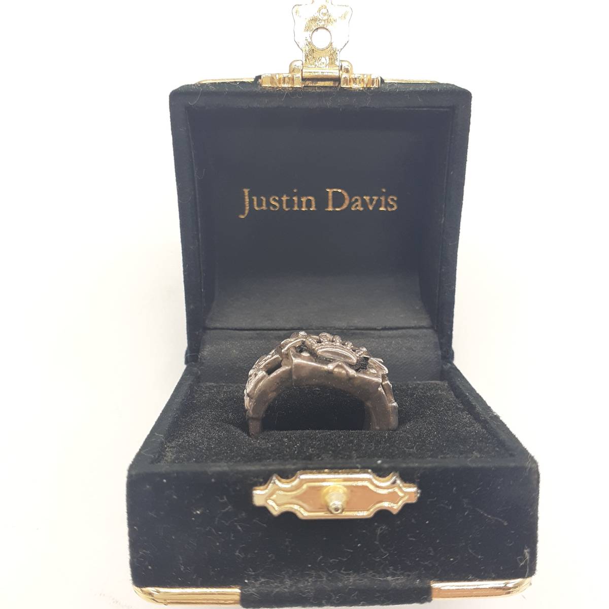 #justin Davis Justin Davis Crown оникс SV925 кольцо 11 номер с футляром 