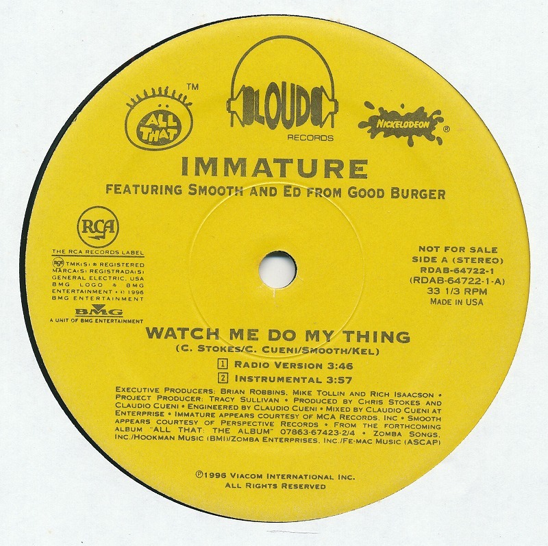 IMMATURE / WATCH ME DO MY THING /US盤/中古12インチ！2845_画像3