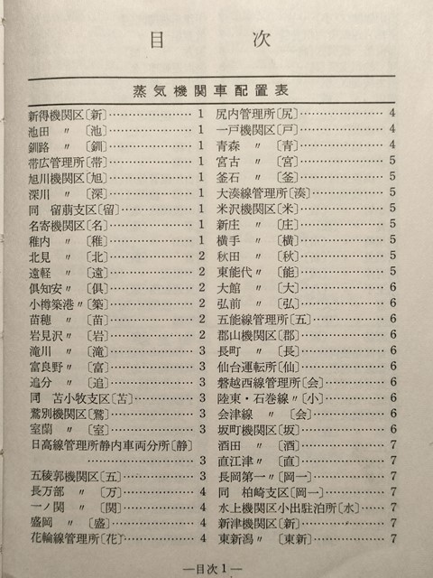 t4d古本【鉄道】国鉄 昭和42年 車両配置表[北海道から九州まで全国のSL