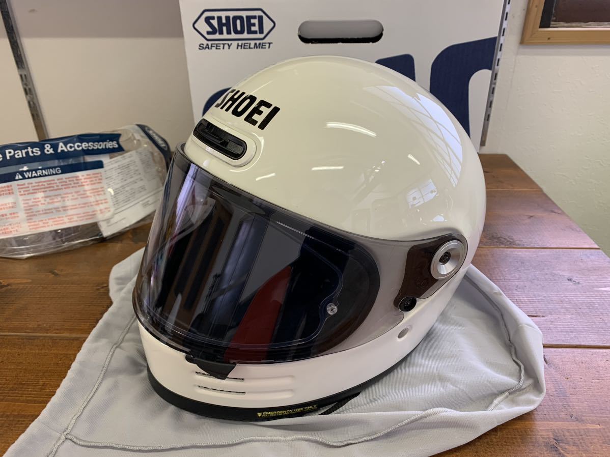 SHOEI グラムスター オフホワイト Lサイズ メロースモークシールド付き