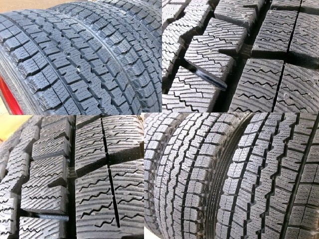 バリ溝! 200系 ハイエース 未使用品 IRON HEAD ホイール スタッドレス 4本 6H-139.7 15インチ 195/80R15 103/101L LT ダンロップ デイトナ_画像6