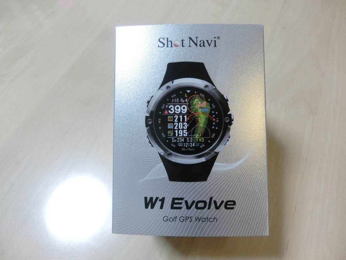 新品 ショットナビ W1 Evolve ブラック×ブラック 高性能 GPSナビ-