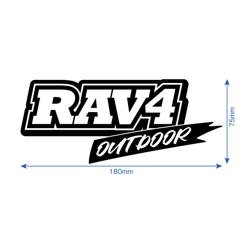 RAV4 OUTDOOR カッティングステッカー 2枚セット 180mm×75mm 送料無料!! ラブ4 アウトドア_画像2