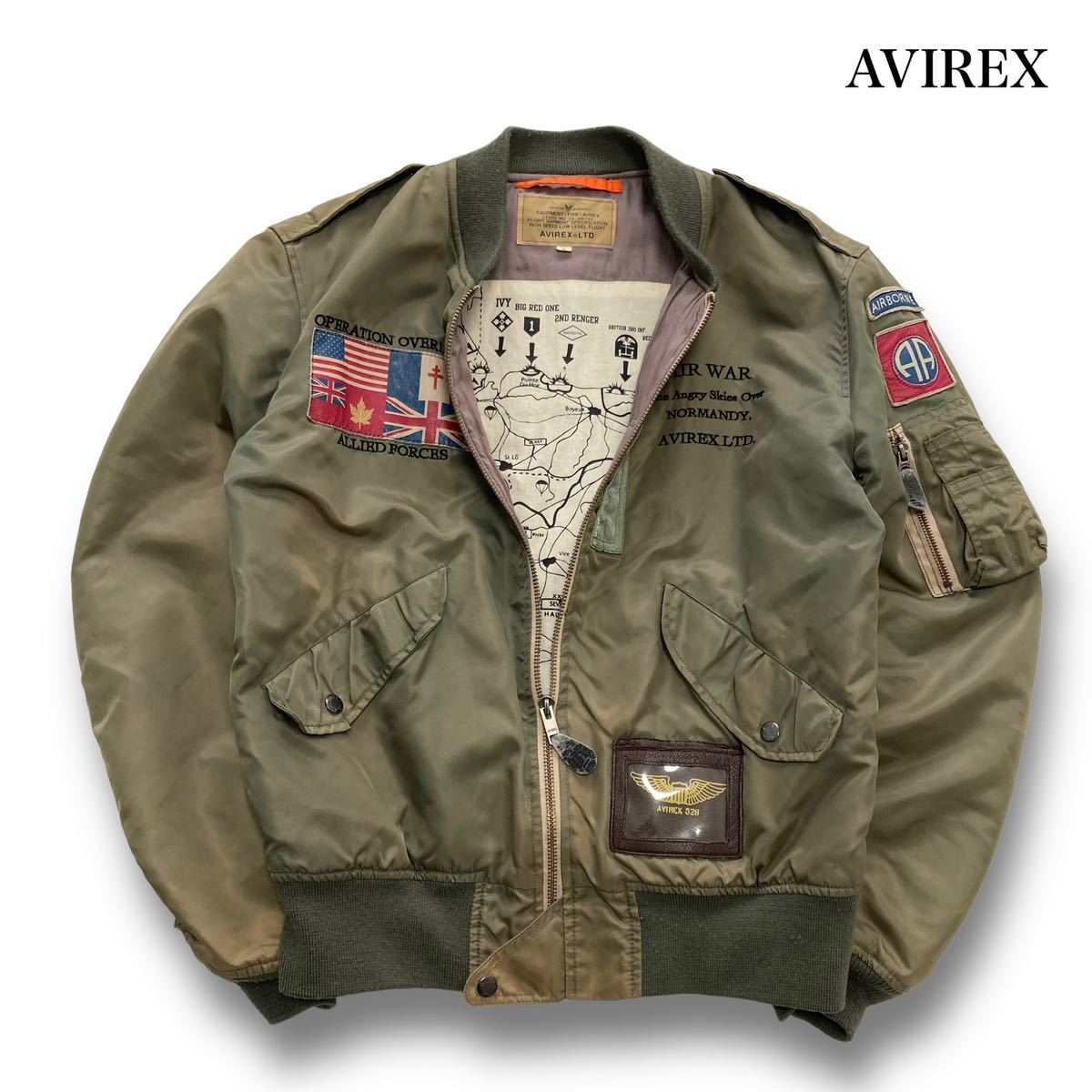 AVIREX】アヴィレックス L-2B フライトジャケット ma-1 古着 総 AVIREX】アヴィレックス L-2B フライトジャケット ma-1 古着 総