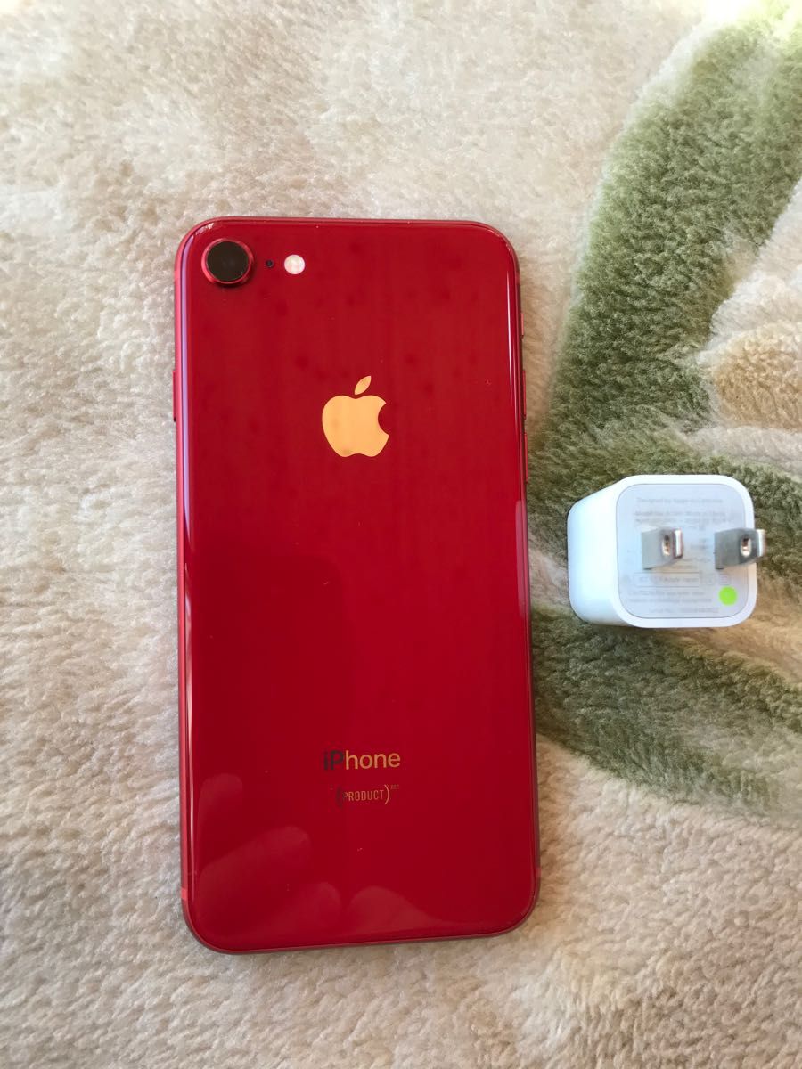 iPhone 8 256GB RED SIMフリー完全動作品バッテリー新品-