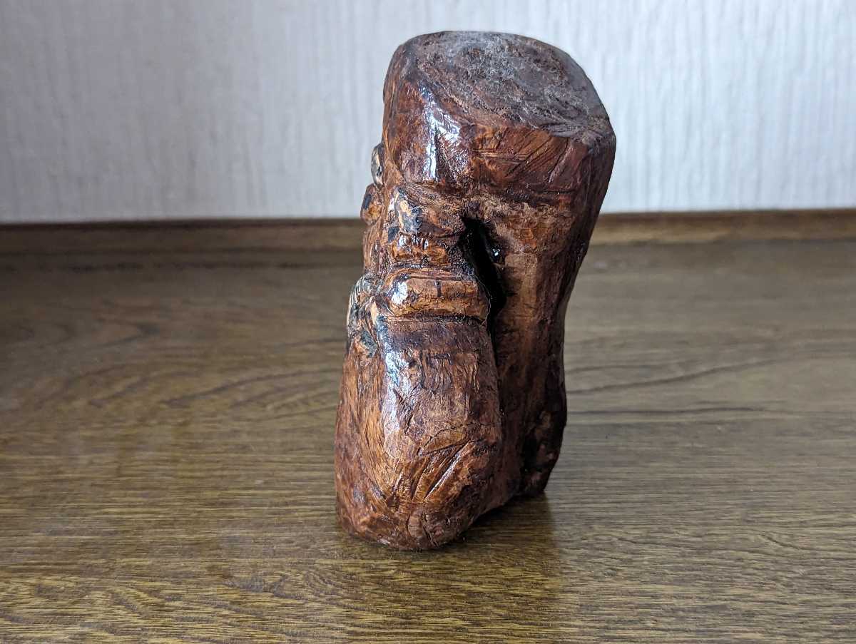昭和 レトロ ダルマ 達磨 だるま 木彫り 土産の画像2