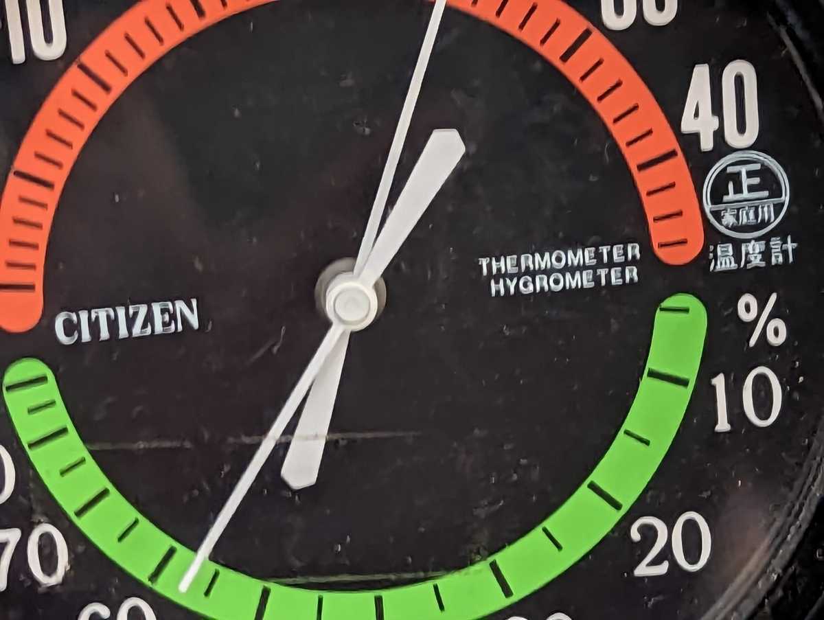 シチズン 温度計 CITIZEN 昭和 レトロ 置き時計 ジャンクの画像6