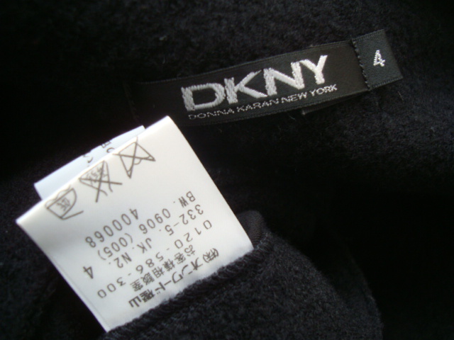 DKNY ブラックデザインコート size4 ダナキャラン_画像4