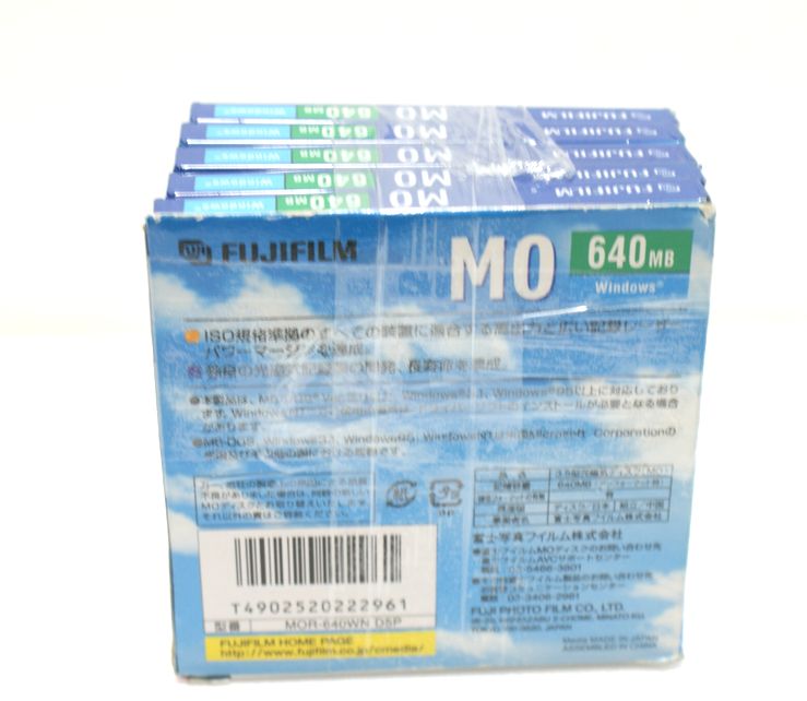  Fuji Film FUJIFILM MO диск не использовался товар 5 шт. комплект номер образца MOR-640WN D5P 640MB