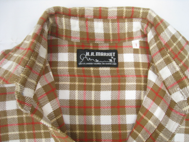 H.R.MARKET Hollywood Ranch Market springs flannel check shirt long sleeve flannel shirt check pattern brown group 1 S size 