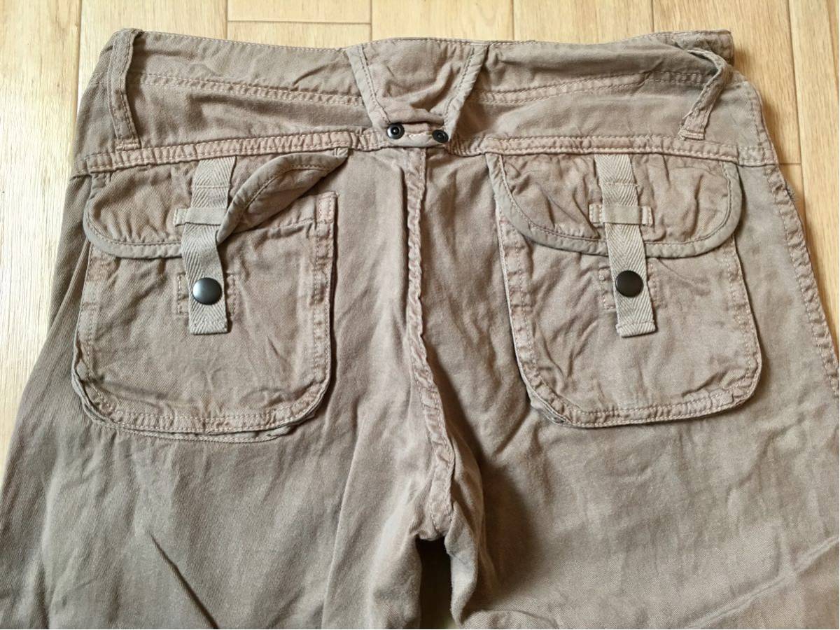 即決 美品「liptional」ストレートフィット デザインパンツ テンセルパンツ Khaki SIZE:M_画像7