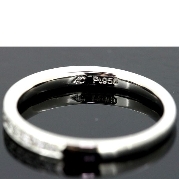 今季ブランド 4℃ ダイヤモンド エタニティー リング Pt950 8号 2.65mm