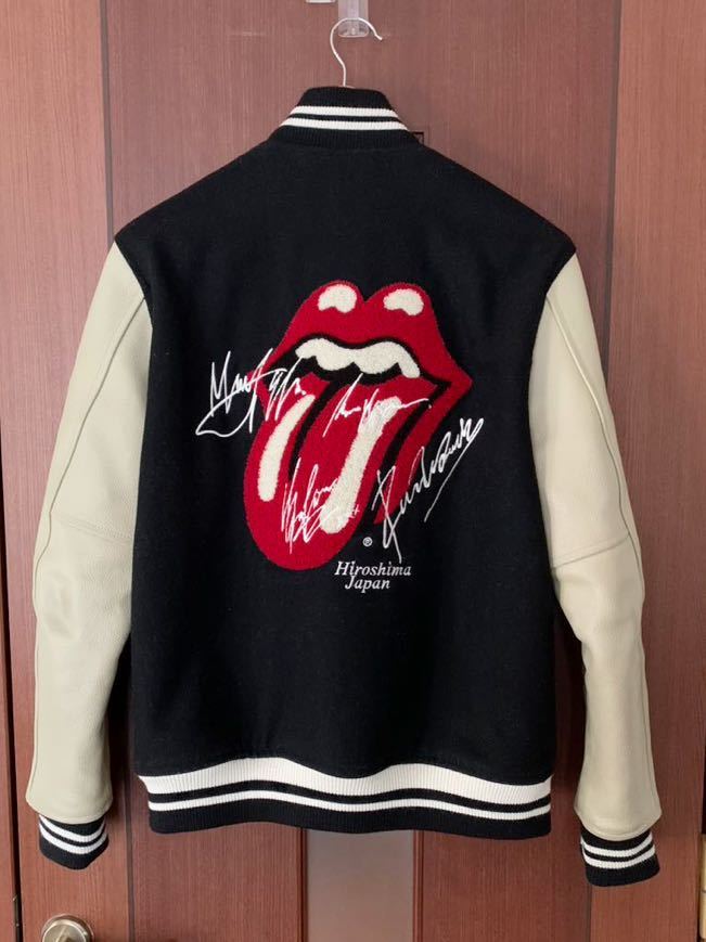 1円〜 JACK ROSE ×ローリングストーンズ スタジャン ビッグロゴ サイン ...