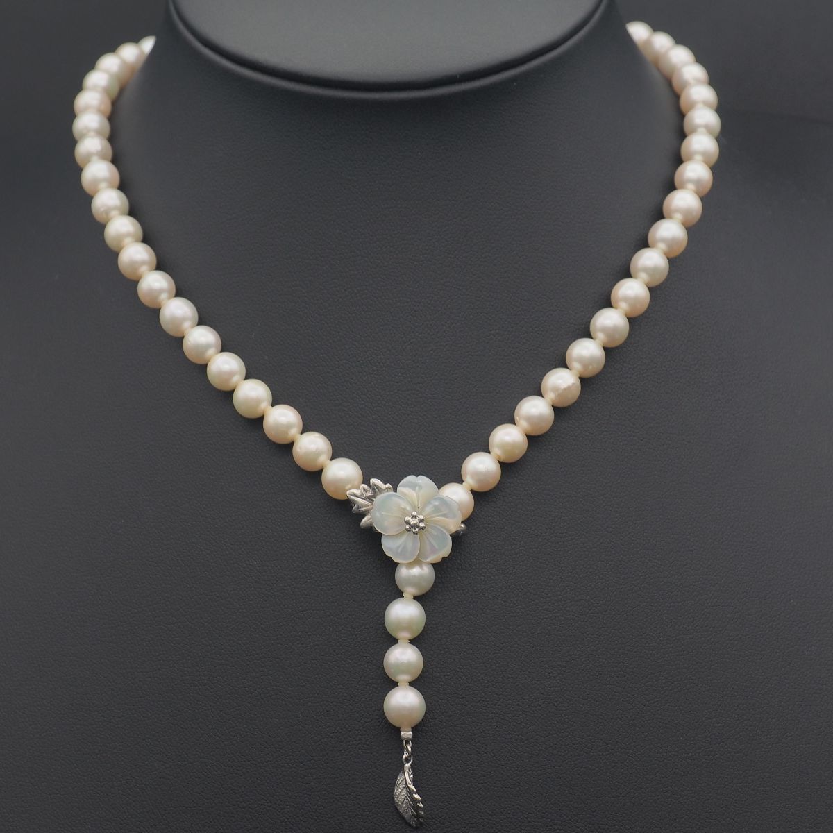 南洋 黒蝶真珠 パールネックレス SILVER PAT PENDING刻印あり 日本公式