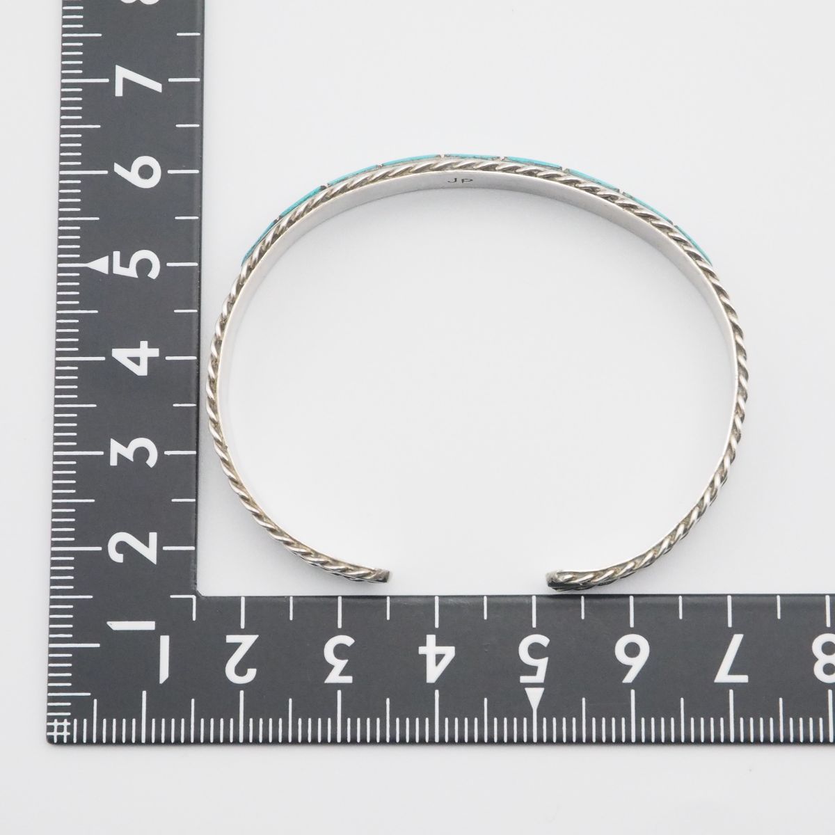 T362 ナバホ ターコイズ JP刻印 バングル 腕輪 インディアンジュエリー-