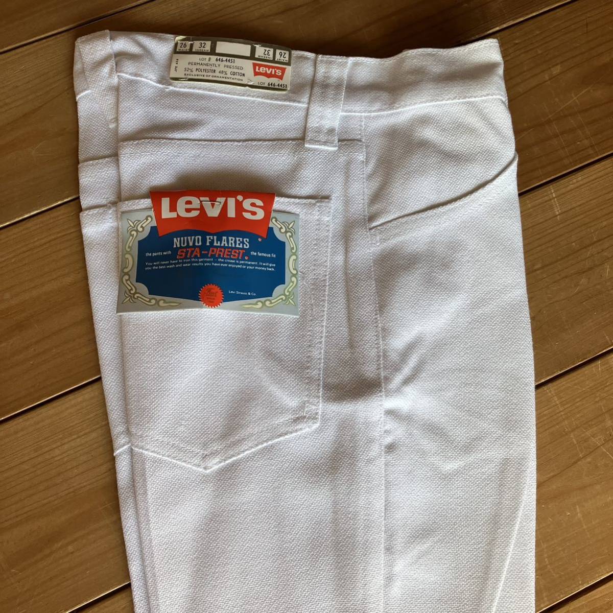 デッドストック 70's Levi's スタプレ 646 26/27 BIGE(新品)のヤフオク