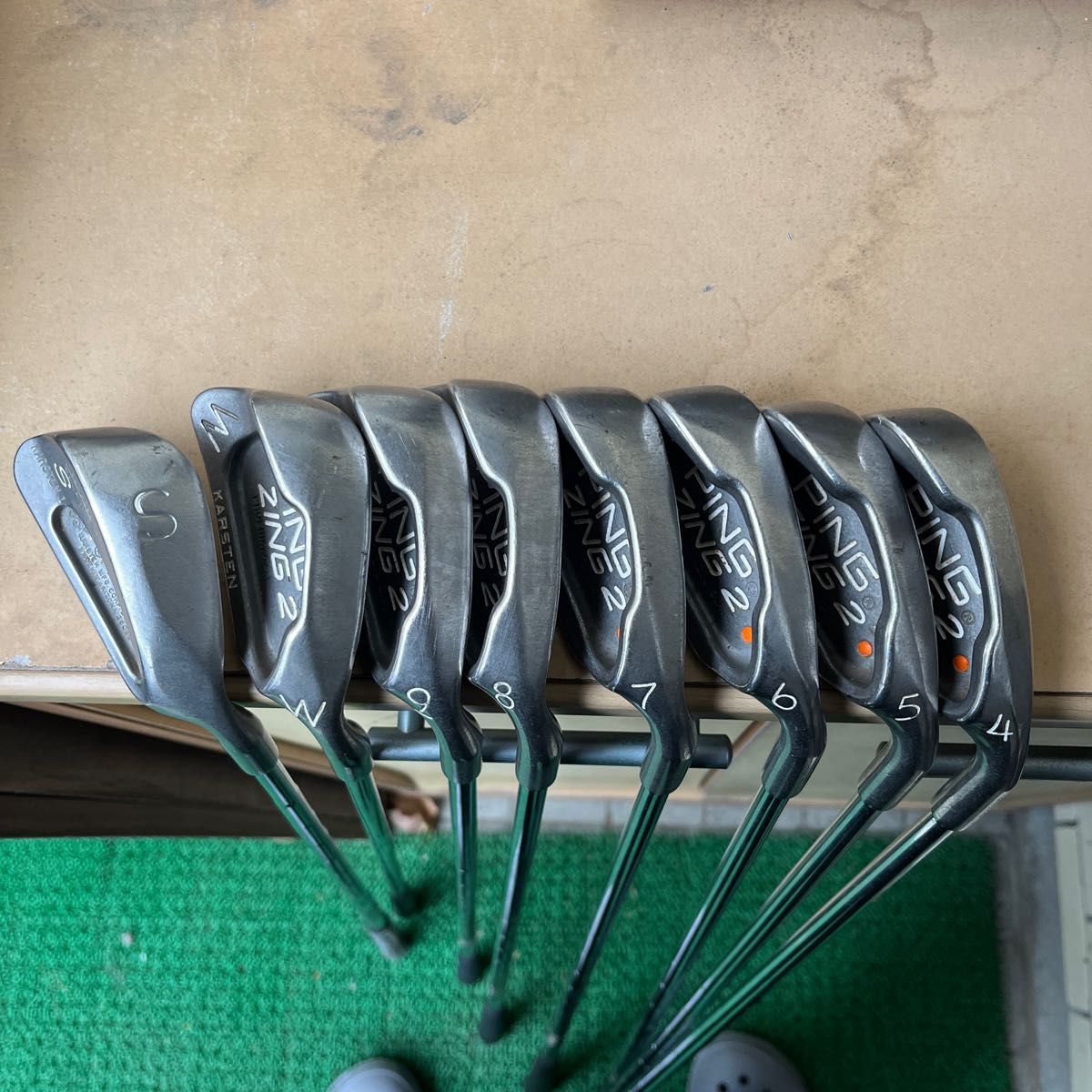 レディース中古ゴルフクラブセット+新品ゴルフバッグ(ブリジストン)、ドライバー、5W、アイアン7、9、S、P、パター、フレックスL PING 美品ゴルフクラブメンズアイアンセット