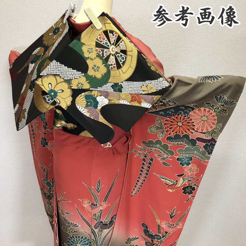 301z11◎宮崎良次 京紅型振袖 落款有 宮崎紅型 成人式 結婚式