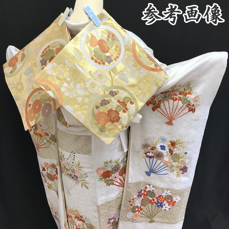 【最終SALE!!】◎古典柄 振袖 金銀駒刺繍 比翼付き 成人式 結婚式◎状態良好 301z20_画像10