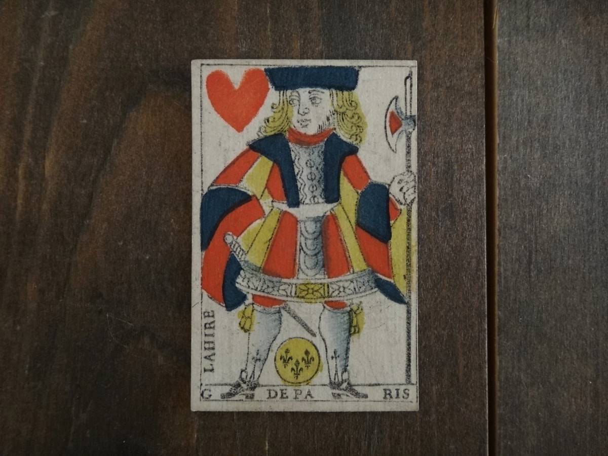 絶賛レビュー続出 18世紀 フランス ・フランス カード 骨董 18世紀 